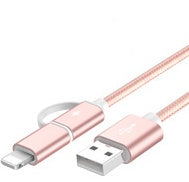 2 IN 1 USB Type C Micro USB Braided Cord