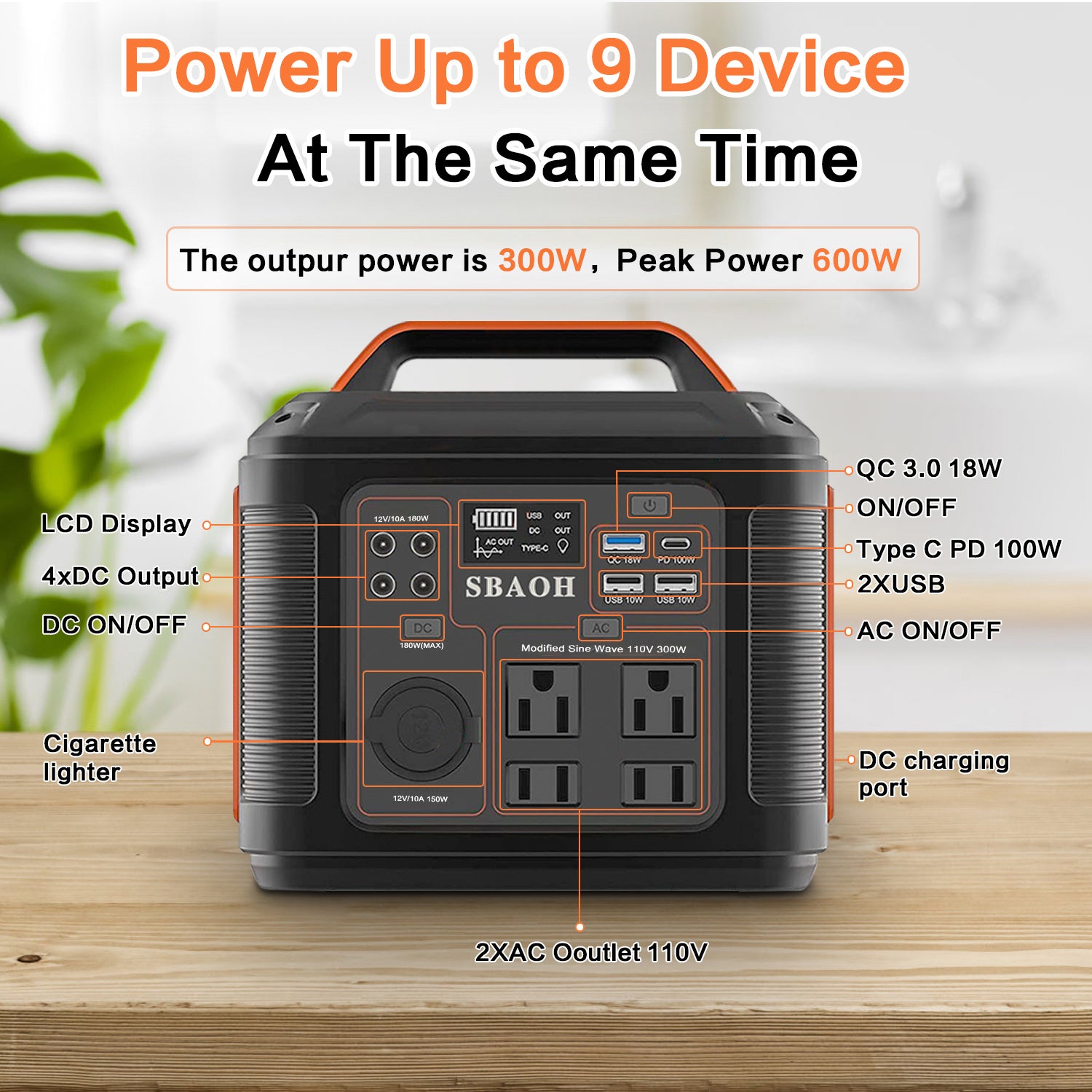 US Plug Portable Power Station