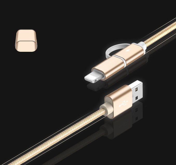 2 IN 1 USB Type C Micro USB Braided Cord
