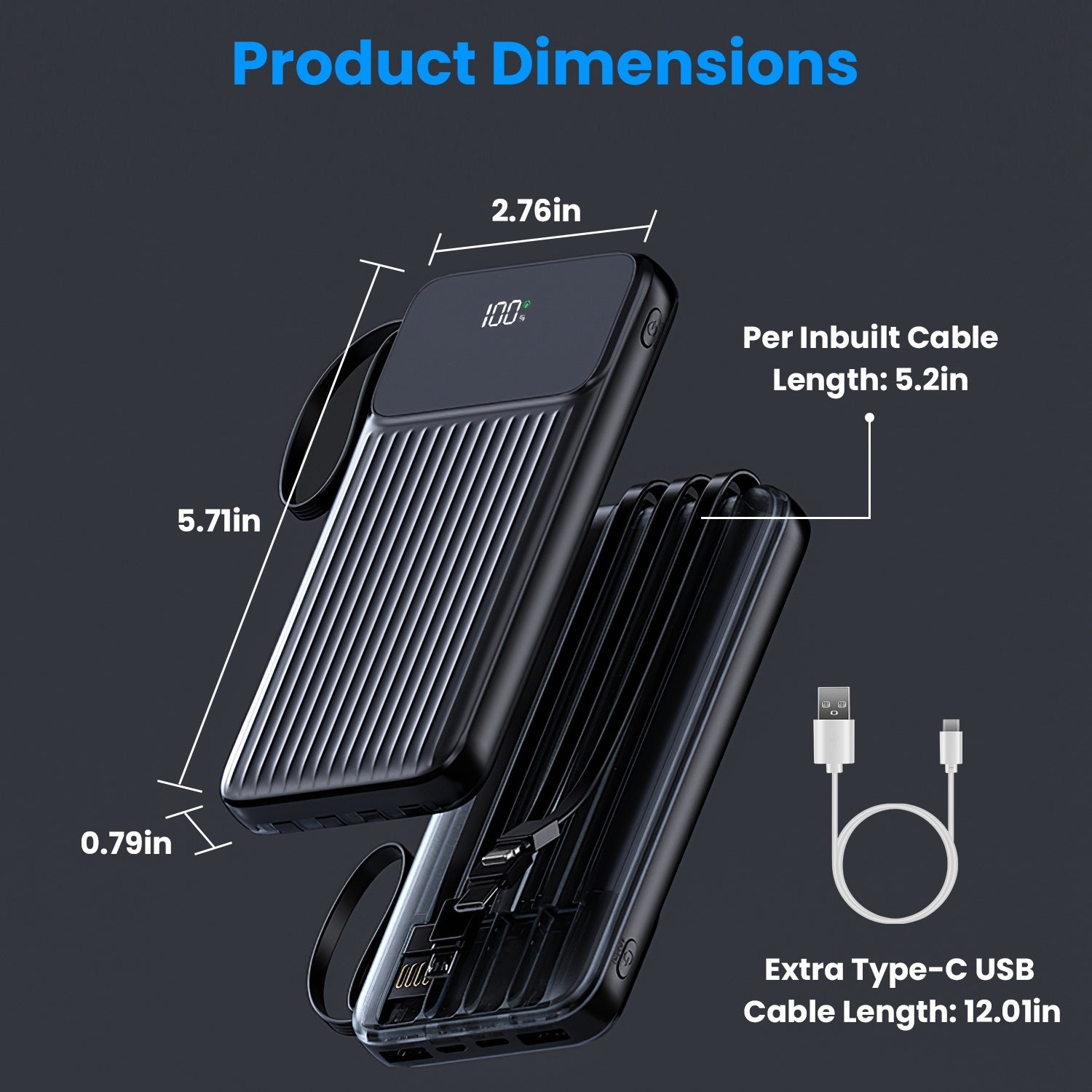 Fast Charger Portable Power Bank 20000mAh