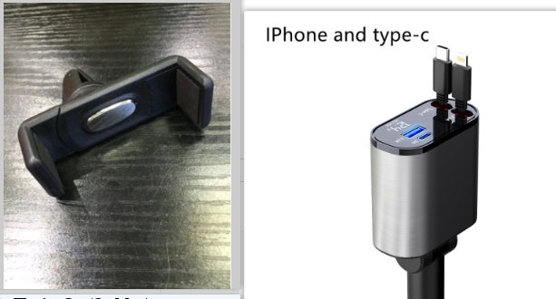 Metal Car Charger 100W Super Fast Charging - Cigarette Lighter USB And TYPE-C Adapter