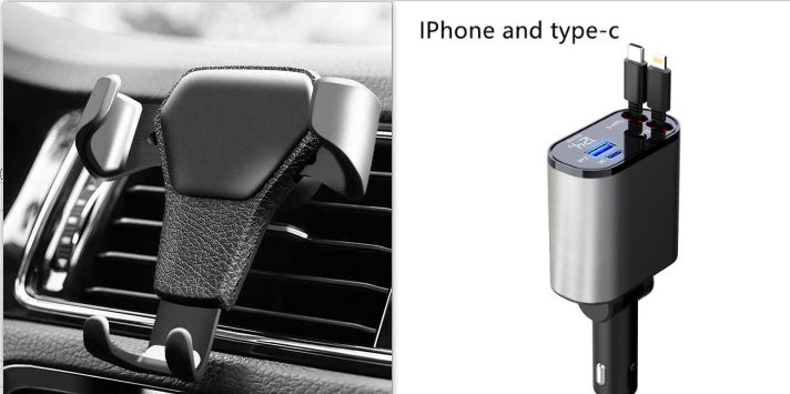 Metal Car Charger 100W Super Fast Charging - Cigarette Lighter USB And TYPE-C Adapter